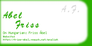 abel friss business card